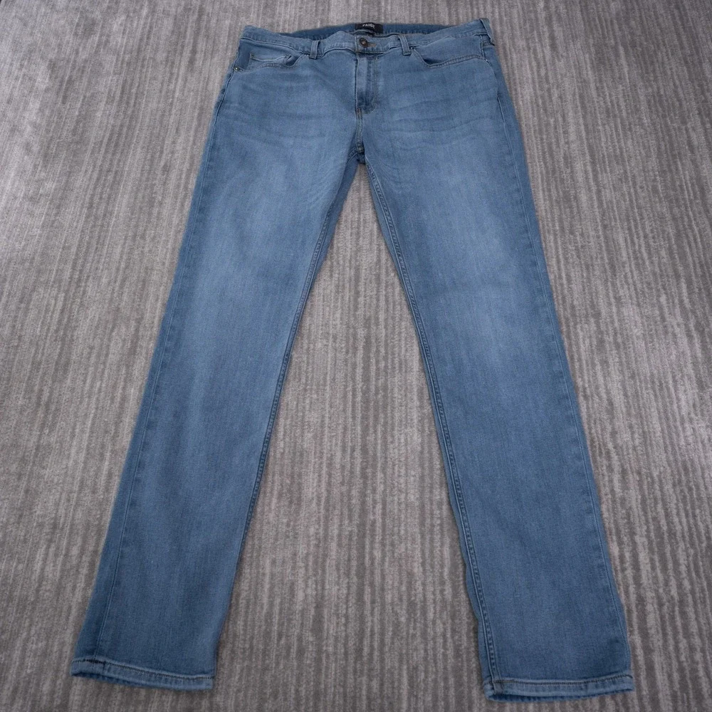 Paige Lennox Jeans Mens 38 Fit 36 Blue Excellent Slim Fit Stretch Denim Pants